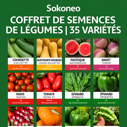 Sokoneo™ Coffret de semences de légumes – 35 variétés_ML