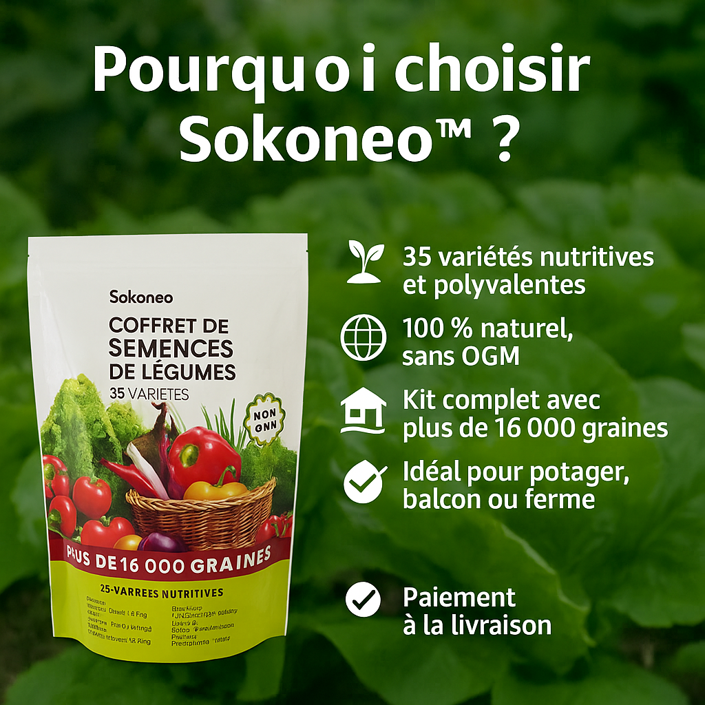 Sokoneo™ Coffret de semences de légumes – 35 variétés_ML