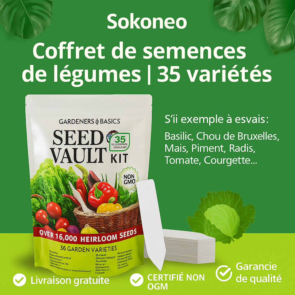 Sokoneo™ Coffret de semences de légumes – 35 variétés_ML